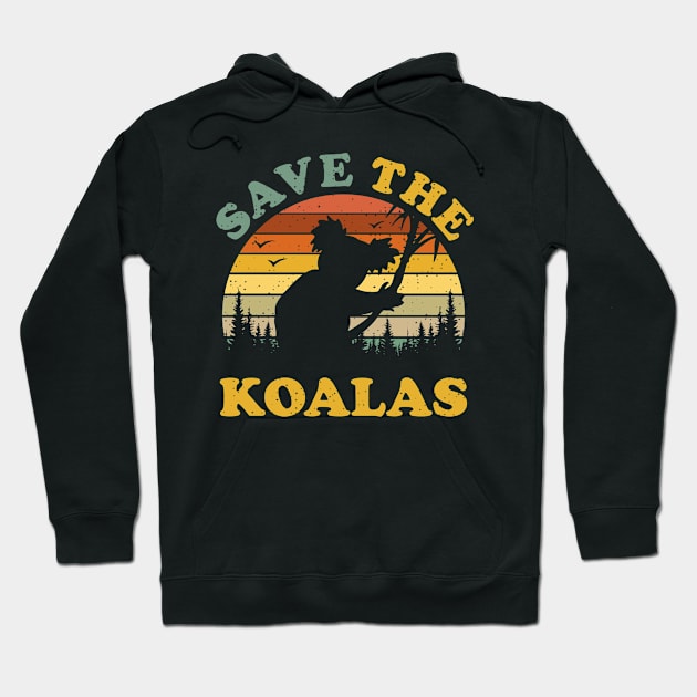 Save The Koalas Vintage Hoodie by RobertBowmanArt